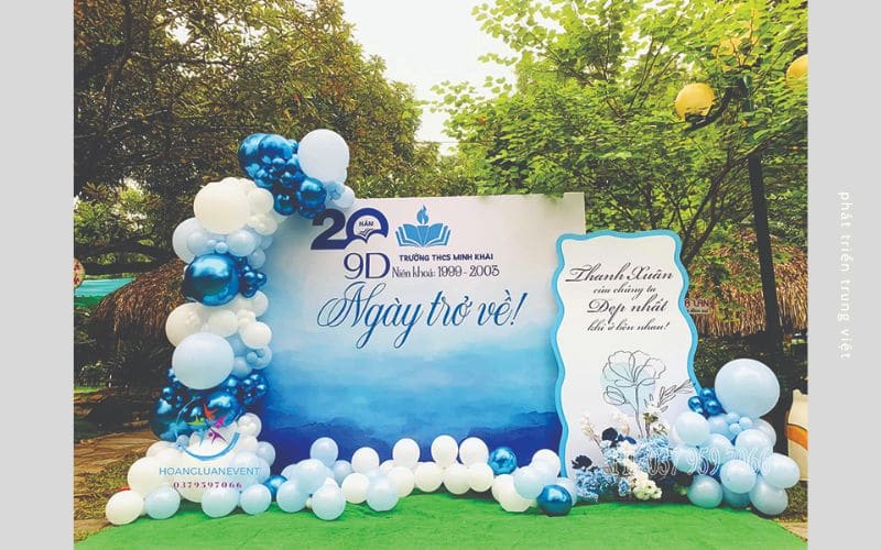 Backdrop chụp ảnh họp lớp